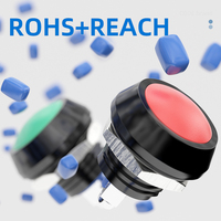 Bouton poussoir 12mm rouge vert bleu noir tête de flèche étanche Ip65 Spst bouton poussoir momentané pour distributeur automatique