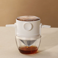 Filtre à café réutilisable en acier inoxydable avec entonnoir pliable, accessoire de préparation du café pour barista, maison et bureau