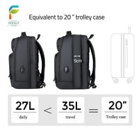 Nouveau sac à dos de voyage pour ordinateur portable pour hommes, étanche, extensible, grande capacité, avec chargement USB, pour les voyages d'affaires professionnels