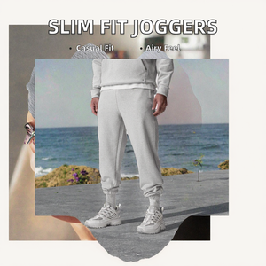 ผู้ค้าส่งกางเกงวอร์มผู้ชายทรงสลิมฟิต สตรีทแวร์ แฟชั่น โอเวอร์ไซส์ ระบายอากาศได้ดี มีเชือกผูก เอวสม็อค น้ำหนักเบา - Product Image 3