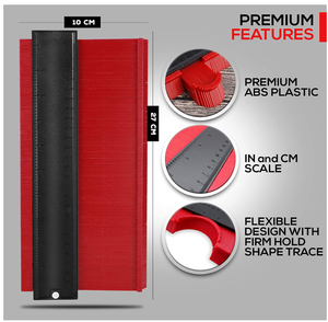 2 Chiếc Dụng Cụ Đo Đường Viền Hình Dạng 10Inch, Thước Đo Đa Góc Bằng Nhựa, Máy Sao Chép Mẫu, Dụng Cụ Đo - Product Image 3