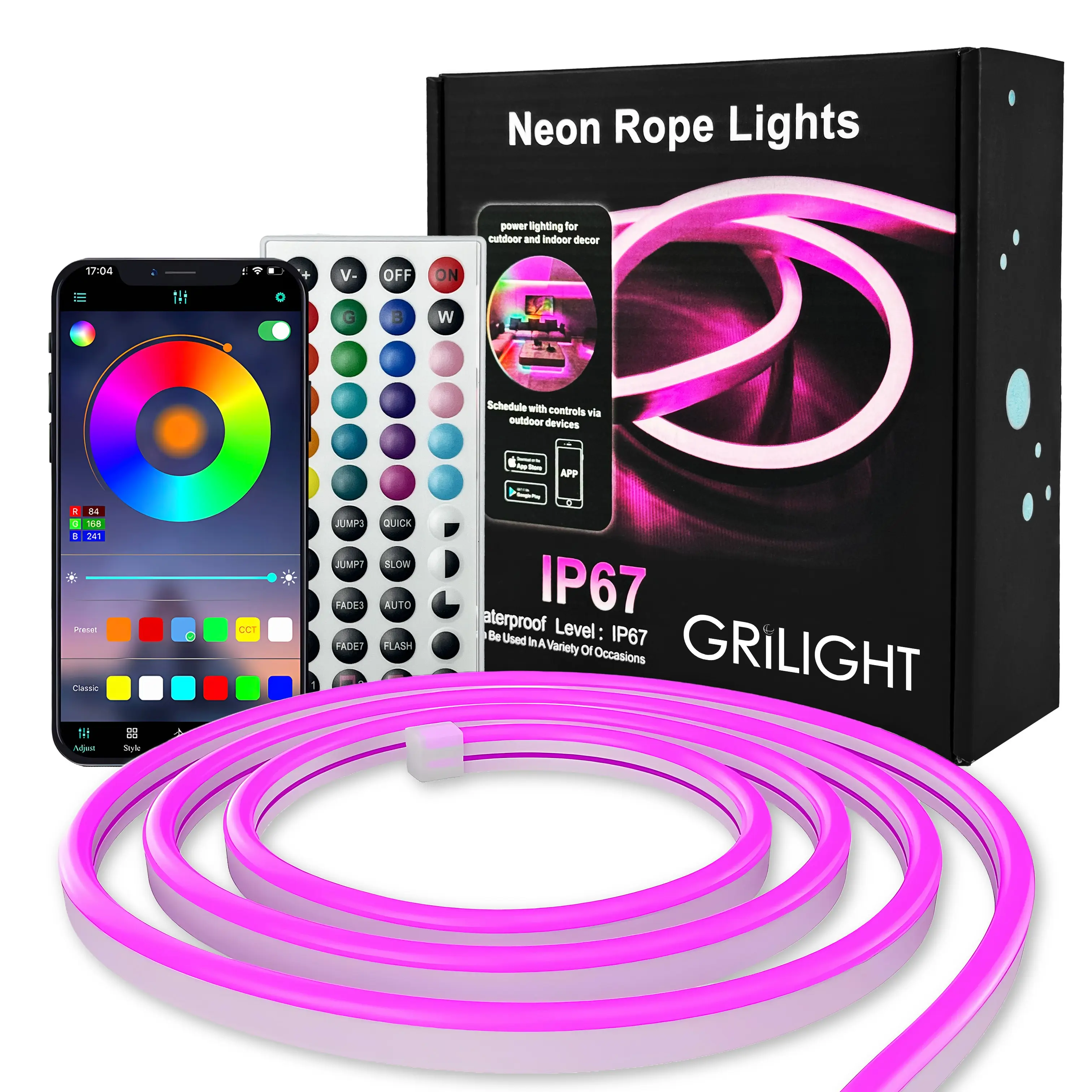 Neon-Led-Leinwand-Lichter Silikon Neon-Seillicht intelligente App-Steuerung Musik Sync Rgb Traumfarbe Jagdband für Zimmer