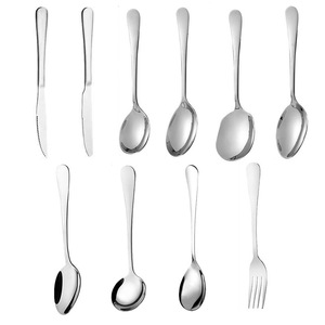 304 Stainless Steel Cutlery <b>Set</b> Steak <b>Knife</b> Fork Spoon Dessert Coffee Spoon Household Flatware Rust Resistant Catering Use - Product Image 1