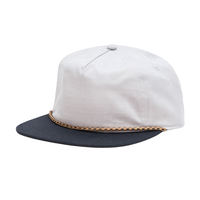 Gorra Richardson 256 de 5 Paneles de Alta Calidad, Personalizable con Logotipo Bordado, Visera de Cuerda, Sin Estructura, Cierre a Presión, Transpirable para Exteriores