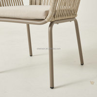 Ensemble de meubles de patio-Table et chaises en métal imperméables, ensemble de salle à manger 2/4 places pour le patio du restaurant