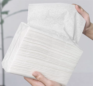 Vente en gros Essuie-mains couleur écru et blanc pour toilettes de restaurant et d'hôtel <span class=keywords><strong>Tisu</strong></span> Basah Mini 1 pli papier de soie pour les mains et le visage - Product Image 5