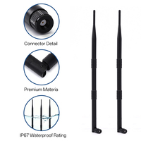 Antenne WiFi verticale omnidirectionnelle à faible MOQ, 700-2700 MHz, longue portée, gain 9-11 dBi, VSWR 1.5:1, pour usage extérieur, domestique et intérieur