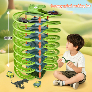 65 Pièces Circuit de Course Spirale DIY à 9 Niveaux avec <span class=keywords><strong>Parking</strong></span> Électrique Dinosaure, Ensemble de <span class=keywords><strong>Jeu</strong></span> de Voitures de Course pour Enfants, <span class=keywords><strong>Jeu</strong></span> de Puzzle STEM, Cadeau pour Garçons - Product Image 3
