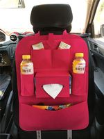 Organizador de Asiento de Coche Unisex de Fieltro No Tejido Lavable con Bolsa de Viaje Colgante - Color Personalizable 55x40cm Patrón Sólido