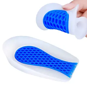 Yeni varış rahat topuklu yastıklama pedleri petek topuk silikon pedleri topuk desteği Plantar fasilite için ayak ağrı kesici