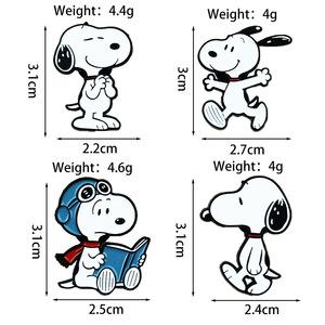 <span class=keywords><strong>WOWEI</strong></span> - Pins de Aleación de Zinc Esmaltados Inspirados en Snoopy, Insignias Vibrantes de Animales de Dibujos Animados - Regalo Coleccionable Duradero y Accesorios para Ropa - Product Image 2