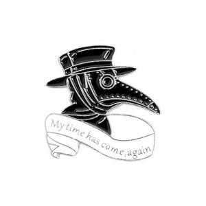 Pin de solapa personalizado de metal chapado en oro rosa con esmalte duro y suave, diseño de Doctor de la Peste - Product Image 2