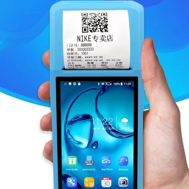 Top Quality POS-6100 5.5inch Touch Screen Payment Terminal 58mm Thermal Printer for Retail Business 32GB ROM + 3GB RAM With NFC