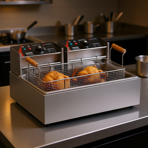 Freidora eléctrica comercial Vevor de 3000W y 18Qt de acero inoxidable para uso en restaurantes - Product Image 2