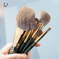 Pinceaux de maquillage Rownyeon de luxe avec manche en bois, ensemble complet avec poils synthétiques doux