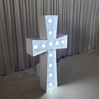 FURUN usine grand métal LED numéro croix en forme de coeur grand chapiteau lettre allumer des symboles pour la décoration d'anniversaire de mariage