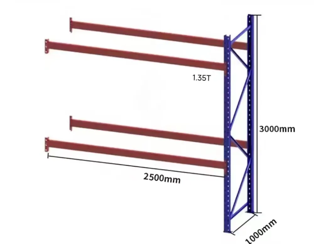 1350KG Storage Rack System with Custom Steel Material Shelf Layers Beam Warehouse Storage Rack