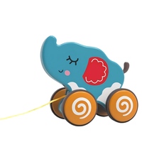 Chariot à roulettes avec corde à tirer, jouet pour bébé, pour apprendre à marcher