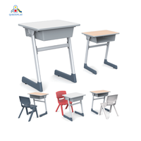 Ensemble de bureaux et de chaises durables pour étudiants, salles de classe et salles de formation universitaires, design ergonomique pour l'étude