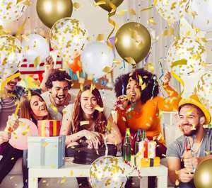 Birthday Wedding Baby Shower Party Decorations New White Gold <b>Balloon</b> Wreath Set Gold Confetti <b>Balloons</b> - Product Image 4