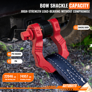 Grillo di Traino AUTOBOTS 10t per Veicoli Fuoristrada, Grillo a D per Traino Auto, Set di Grilli Tipo USA 3/4\" - Product Image 5