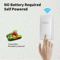 Sonnette de porte extérieure sans fil, étanche, sans batterie, auto-alimentée, ensembles de sonnettes de porte, sonnettes de porte intelligentes cinétiques pour la maison et l'extérieur