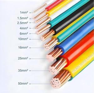 Usine jaune et vert mise à la terre fil de cuivre Bv Bvr 1.5mm <span class=keywords><strong>2</strong></span>.5mm 4mm 6mm 10mm 16mm fil Flexible PVC isolation CE RoHS - Product Image 2