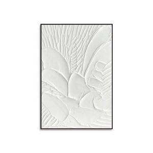 Nuovo Dipinto Moderno 3D Bianco Testurizzato su Tela, Fatto a Mano, <span class=keywords><strong>con</strong></span> Cornice in Lega Nera/Oro per Arredamento <span class=keywords><strong>Casa</strong></span> - Product Image 4