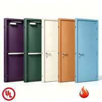 Puerta de Acero Galvanizado con Certificación UL 10C, Resistente al Fuego por 3 Horas, con Sello Intumescente al Humo para Salida de Emergencia en Escaleras de Hotel