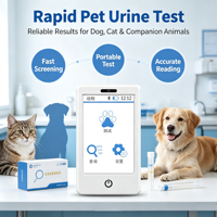 Analyseur d'urine vétérinaire portable 10/15 paramètres, machine d'analyse d'urine semi-quantitative en 60 secondes pour hôpitaux vétérinaires et fermes