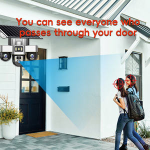 Kamera Ponsel <span class=keywords><strong>3</strong></span> Lensa Dengan Tiang Panel Surya Bertenaga PTZ Bulat, Dapat Berbicara Dua Arah, Pelacakan Manusia 1080P - Product Image 4