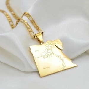 Collar Creativo de Acero Inoxidable Personalizado <span class=keywords><strong>con</strong></span> Múltiples Mapas de Países <span class=keywords><strong>con</strong></span> Nombre de Ciudad, Colgante <span class=keywords><strong>con</strong></span> Bandera, Joyería para Hombre y Mujer - Product Image 4