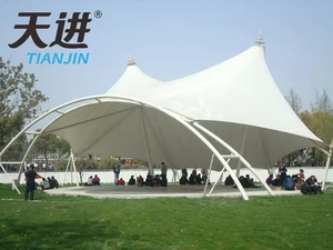 Tissu de bâche en PVC imperméable de Tianjin 1000 GSM Membrane de toiture pour structure tendue - Product Image 2