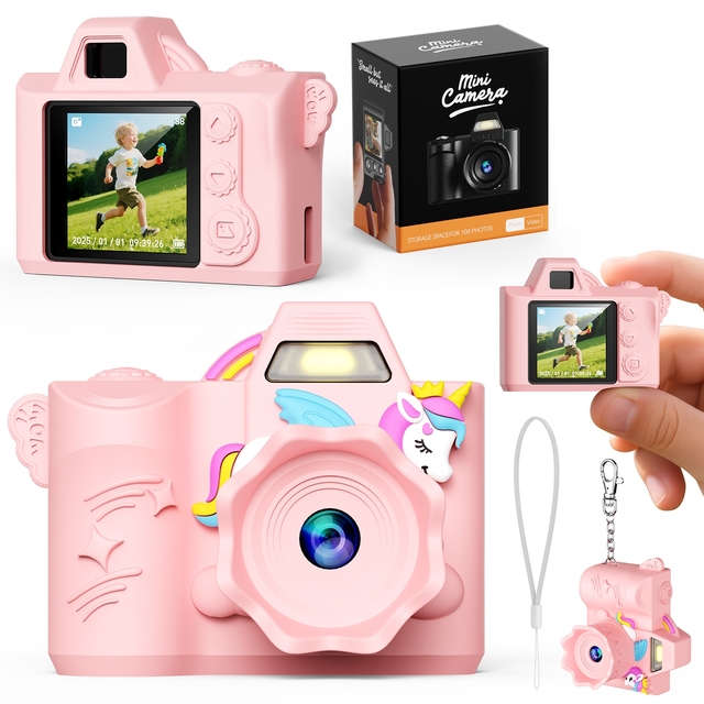 Colorful Portable Kids Camera Video Mini HD 1.3 Inch Screen Camera Toys Digital Camera for Children Birthday Gifts