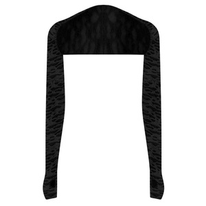 Women Outdoor Cycling Arm Sleeves Solid Color Ripped Design Fingerless Sun Protection High Elasticity - Product Image 2