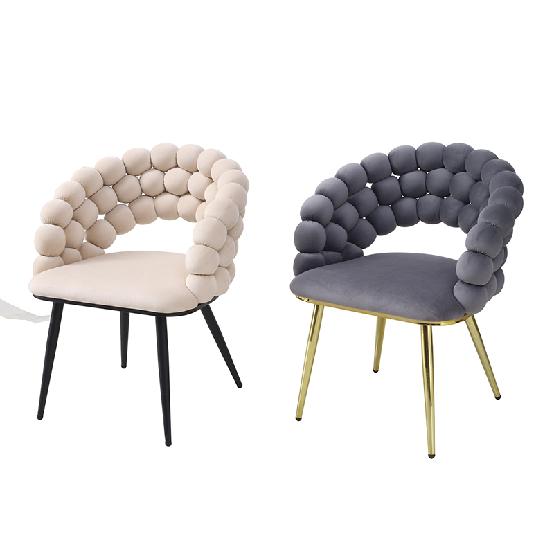 Italian Luxury Designer Dining Chairs Modern Home Hotel Leisure High-End Velvet for Villa Restaurant Light Coffee Table Chair