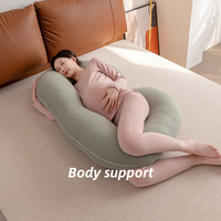 Oreiller de grossesse personnalisé en forme de C (certifié OEKO-TEX) pour le soutien du dos et du corps des femmes enceintes pendant le sommeil