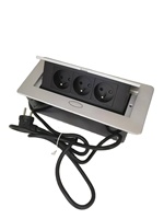 Prise de sol escamotable 16A 13A, courant nominal, anti-poussière, USB Type-C 2 ports, 110-250V, alliage d'aluminium, norme internationale