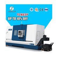 Tour CNC à banc incliné TCK63Y/1000, axe Y ±50mm, tourelle motorisée BMT55 à 12 stations, GSK988TA