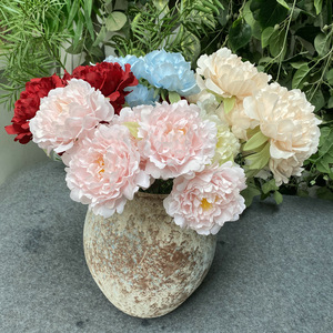 Fleur artificielle en soie faite à la main, fausse pivoine à 5 têtes, bouquet pour mariage, vase, arche, décoration intérieure, Saint-Valentin, haute qualité, vente en gros - Product Image 2