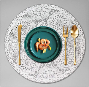 Napperon en dentelle nordique, en PVC antidérapant, résistant à la chaleur, vente en gros, bon marché, décoration <span class=keywords><strong>de</strong></span> <span class=keywords><strong>Table</strong></span> - Product Image 4