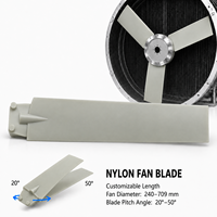 Pale de ventilateur axial en nylon renforcé PAG66 à haute résistance, grand volume et faible bruit pour refroidisseur, refroidisseur d'air, compresseur d'air