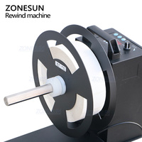 Machine de comptage et de rembobinage d'étiquettes semi-automatique ZONESUN ZS-RM3, machine de rembobinage d'étiquettes adhésives