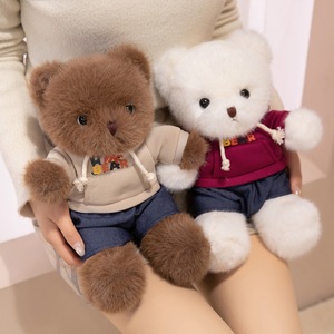Nouveau style adorable peluche ours en <span class=keywords><strong>pull</strong></span>, poupée pour machine à griffes, cadeau d'activités, ours en peluche pour enfants, en polyester et coton PP - Product Image 1