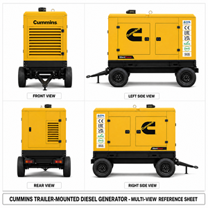 Generador Diésel Silencioso de 100 kVA con Motor Cummins, Weichai, Yuchai o Shangchai, 80 kW, 50 Hz/60 Hz, para Uso en Fábricas y Granjas - Product Image 4