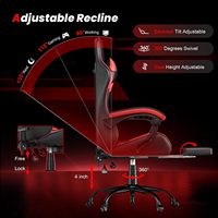 Chaise de jeu pour ordinateur, chaise de bureau à domicile, chaise de jeu pour cybercafé, chaise de jeu réglable en hauteur