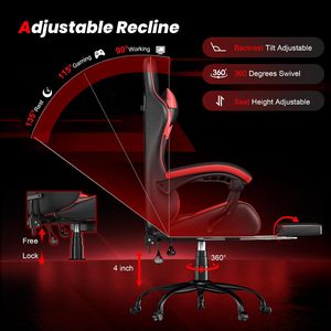 Chaise de jeu pour ordinateur, chaise de bureau à domicile, chaise de jeu pour cybercafé, chaise de jeu réglable en hauteur - Product Image 4