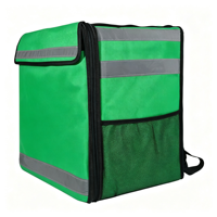 Sac à dos isotherme moderne grande capacité pour livraison de repas, sac de messagerie réfléchissant pour vélo et trottinette avec bandes réfléchissantes et doublure en aluminium sur les côtés