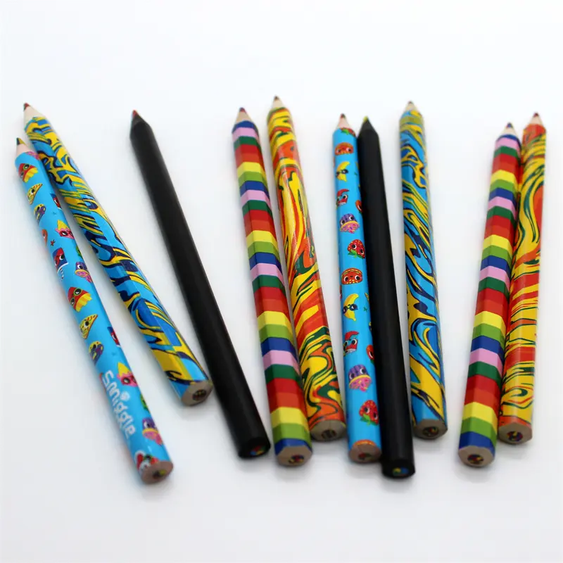 नई प्रकार बच्चों 1 में 4 रंग पेंसिल के लिए गैर विषैले इंद्रधनुष रंग पेंसिल स्कूल
