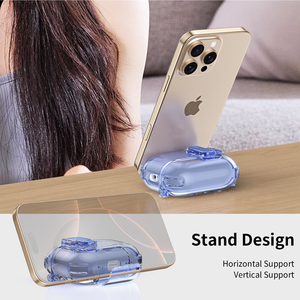 Étui transparent antichoc en TPU souple avec porte-clés et support de téléphone intégré pour <span class=keywords><strong>Airpods</strong></span> 5 4, compatible avec les <span class=keywords><strong>Airpods</strong></span> Pro 3 2 - Product Image 2